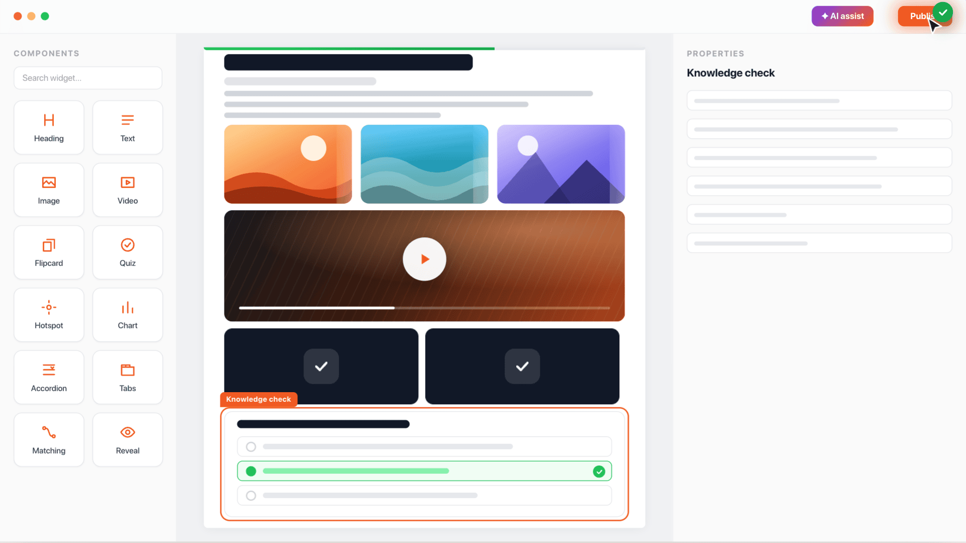 Placeholder for a Jahopp course builder product video